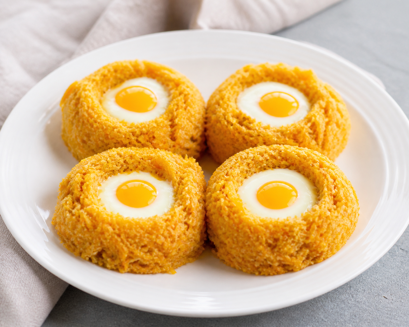 Smiley Couscous, Egg and Pumpkin Nests