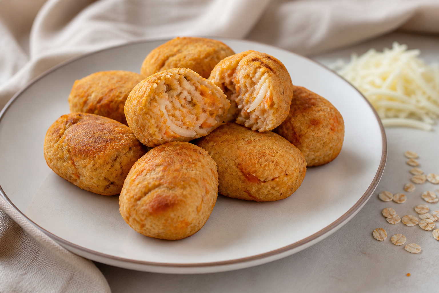 Mini Chicken, Oat and Cheese Drums