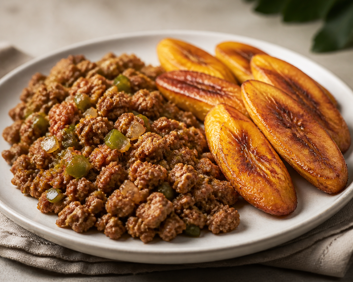Picadillo Cubano de Pavo con Plátano Maduro Dorado