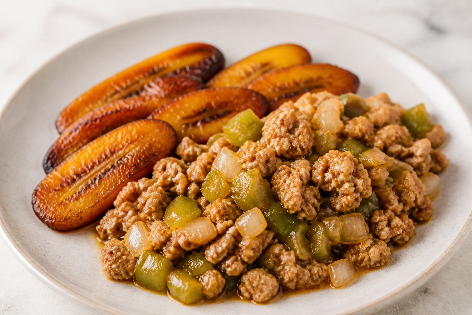 Picadillo Cubano de Pavo con Plátano Maduro Crujiente