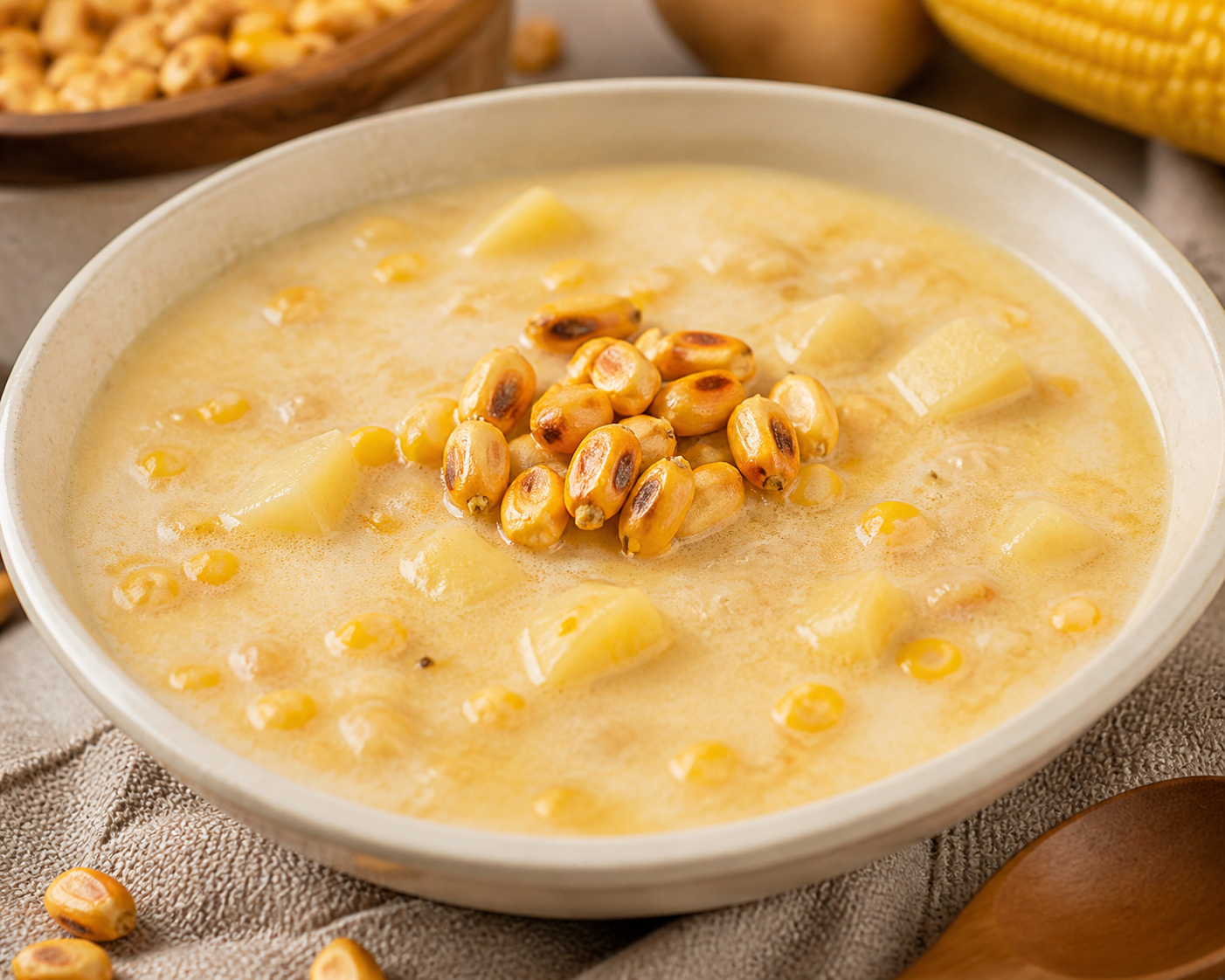 Coastal Coconut Locro with Toasted Corn