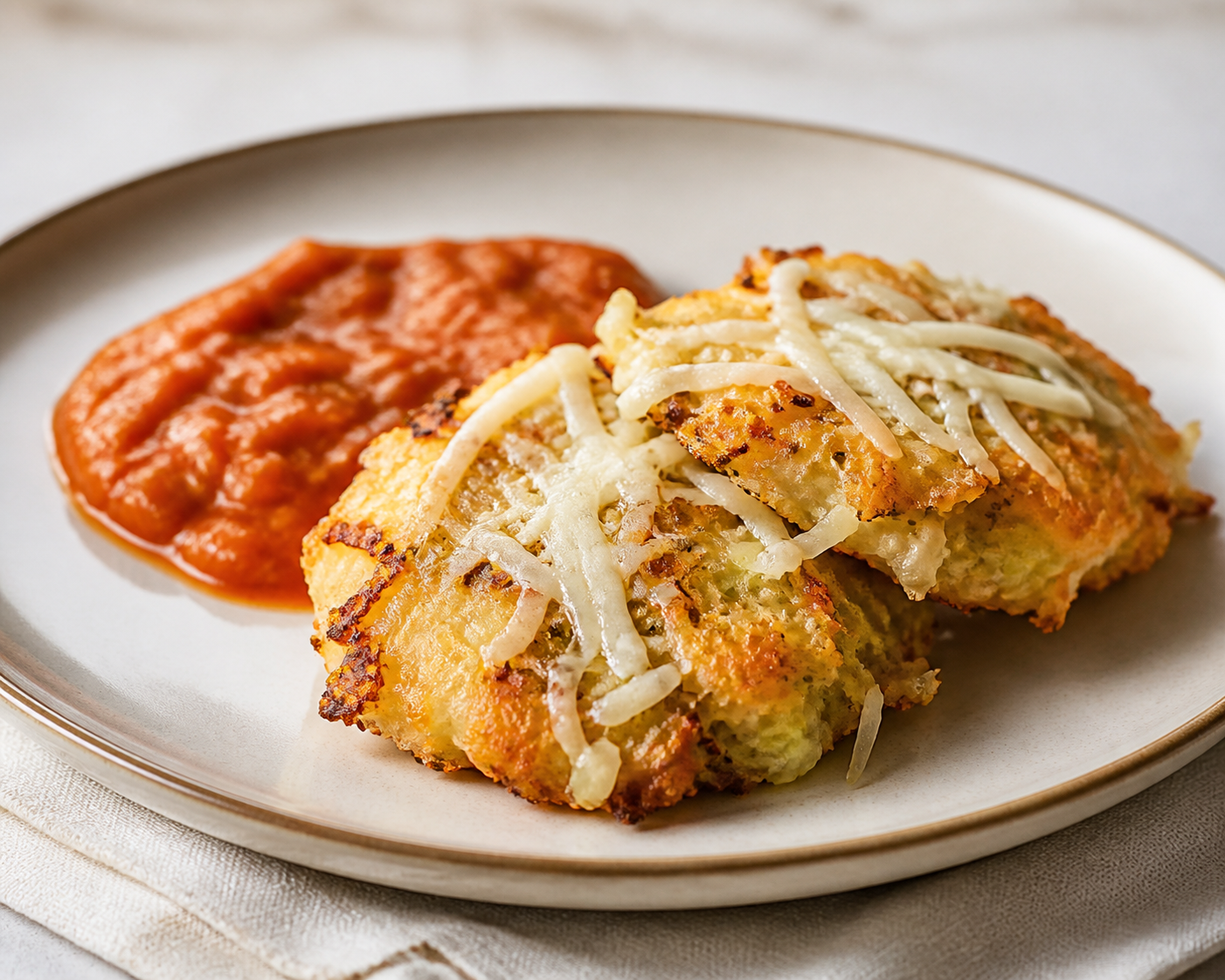 Tortitas salvadoreñas de yuca y repollo con quesillo y salsa de tomate asado al comino