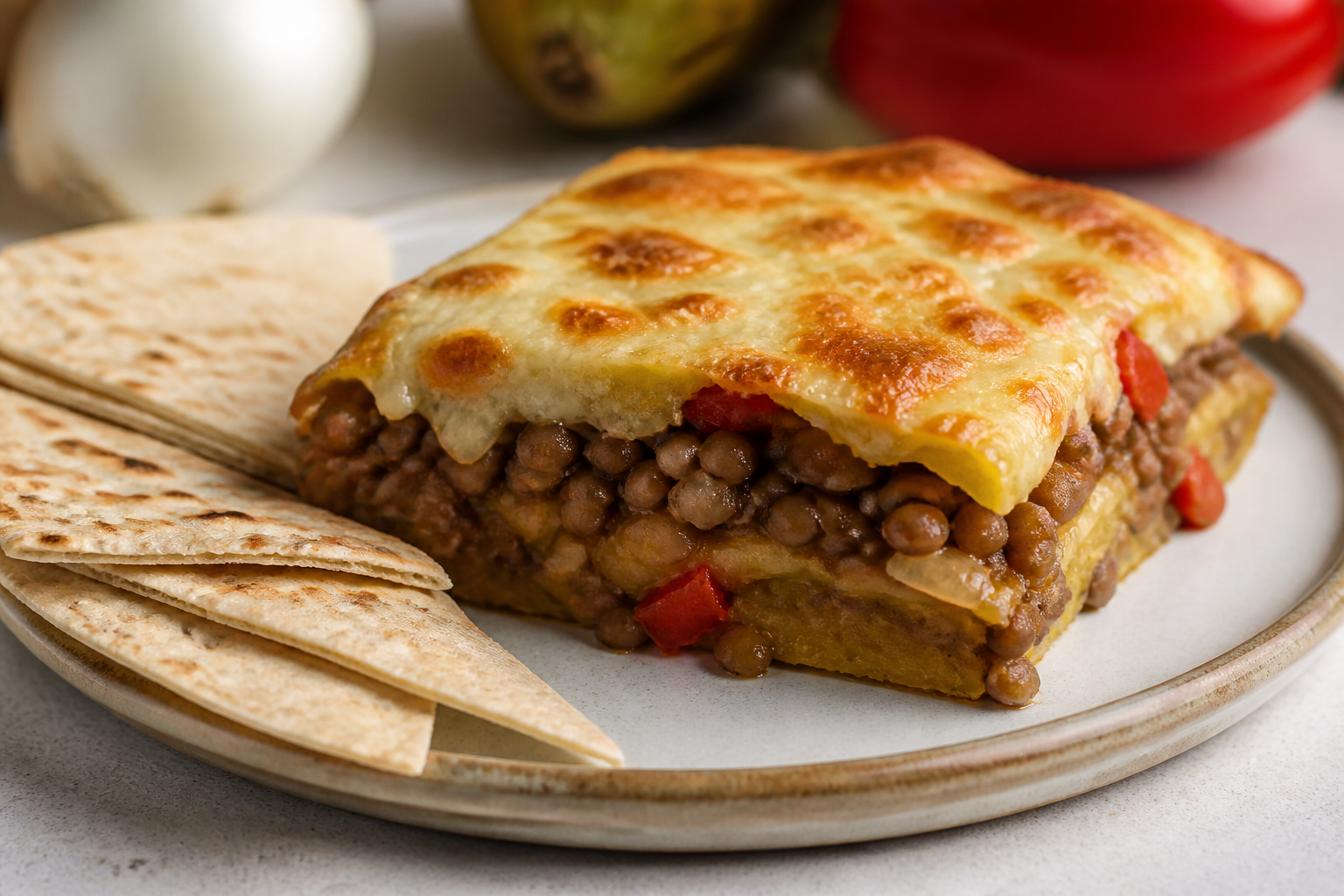 Asado Criollo de Quinchoncho y Plátano con Costra de Casabe y Queso