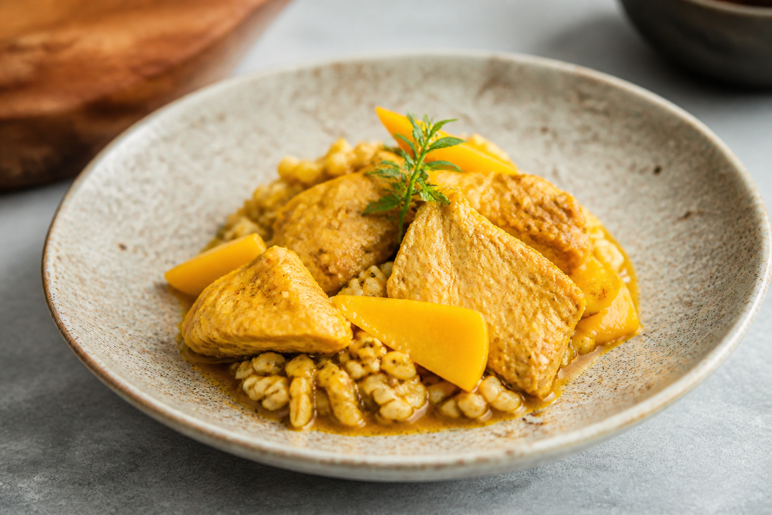 Quito-Style Turkey Seco with Babaco and Tender Barley