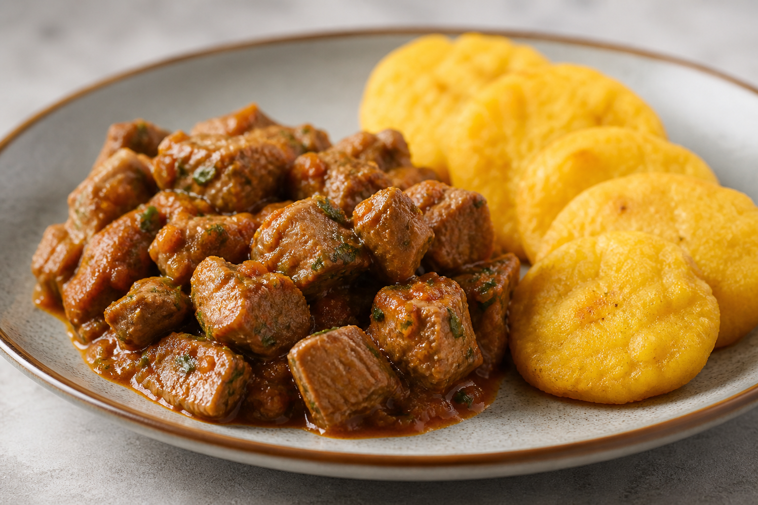 Res Catracha en Salsa de Tamarillo Asado y Culantro con Montucas Doradas