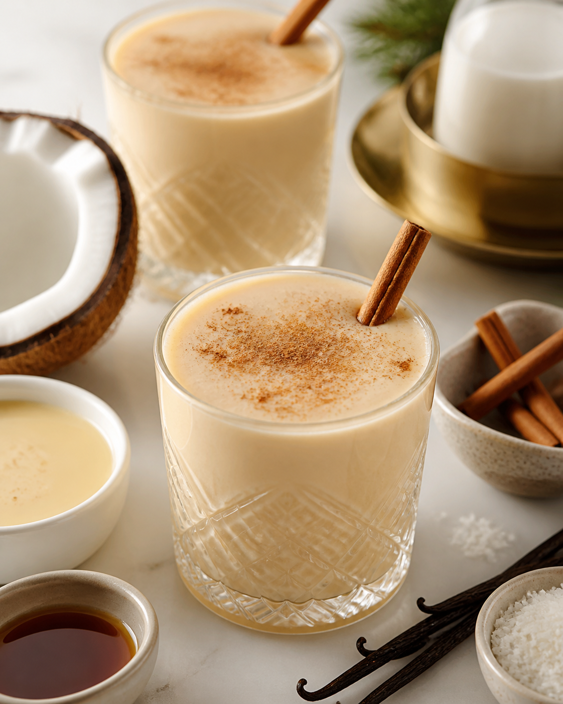 Coquito de Vainilla Tostada y Canela de Fiesta