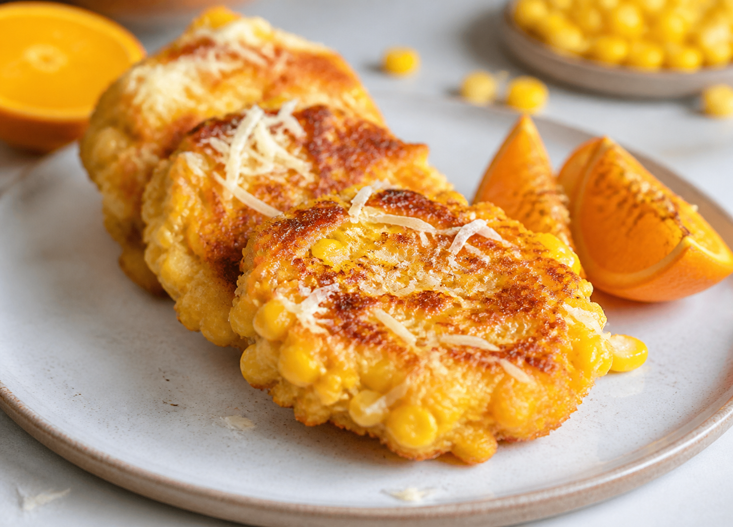 Buñuelos Navideños de Maíz Dulce, Queso Costeño y Naranja Especiada
