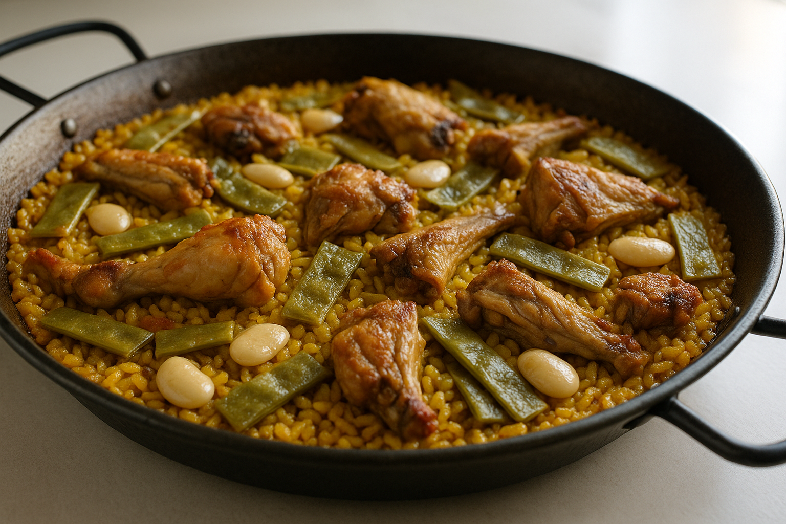 Paella valenciana tradicional