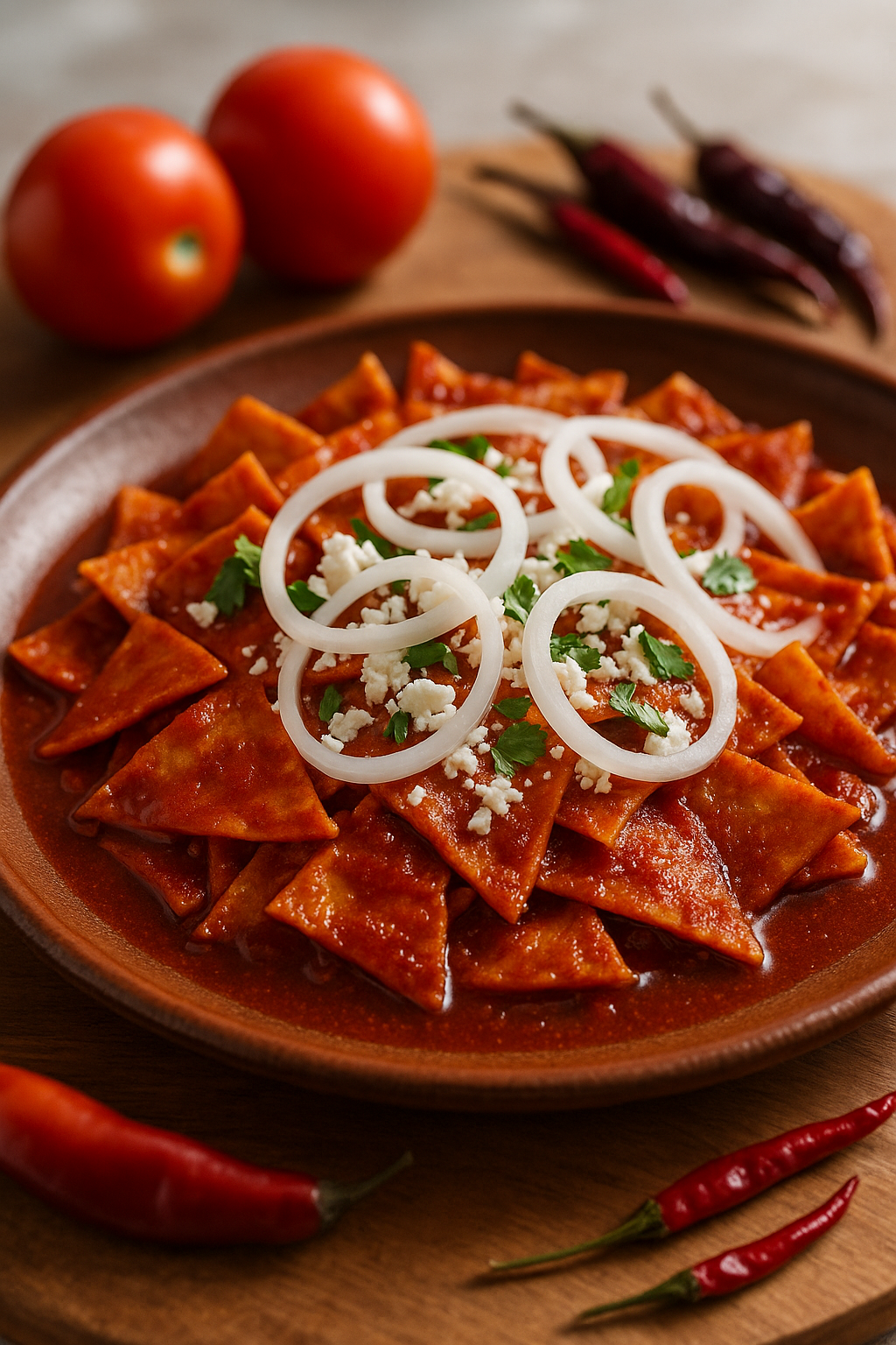 Chilaquiles rojos tradicionales