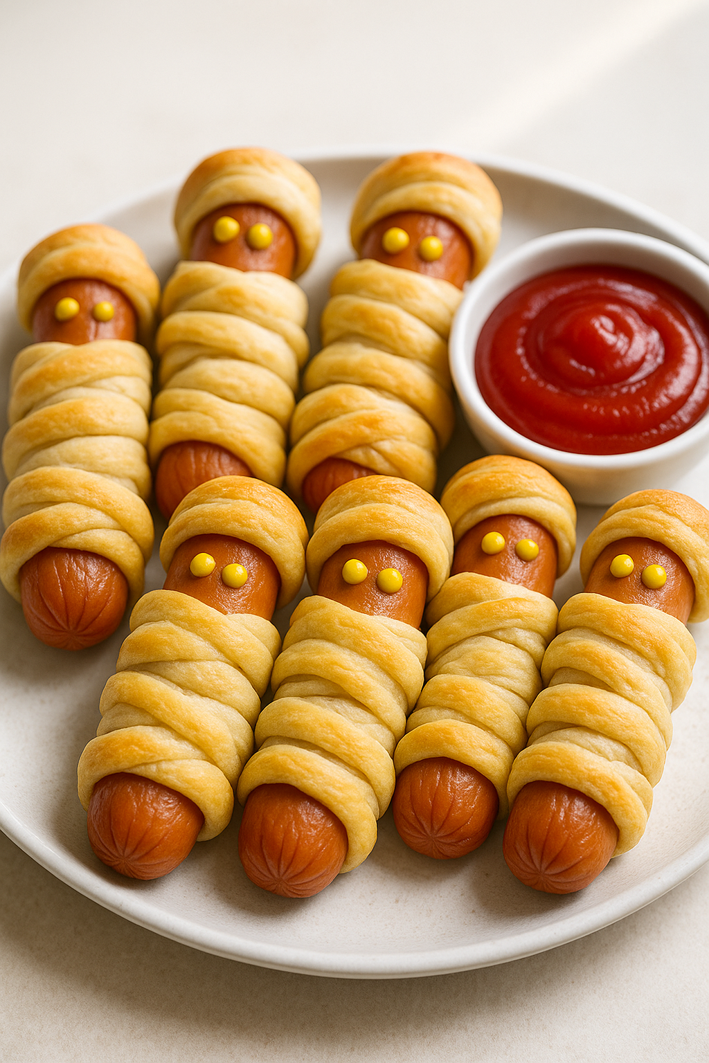 Momias de salchicha al horno