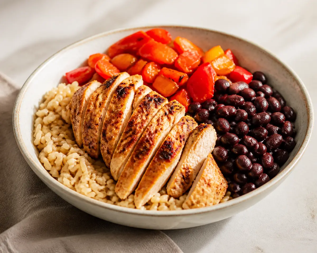 High-Protein Chicken and Bean Bowl