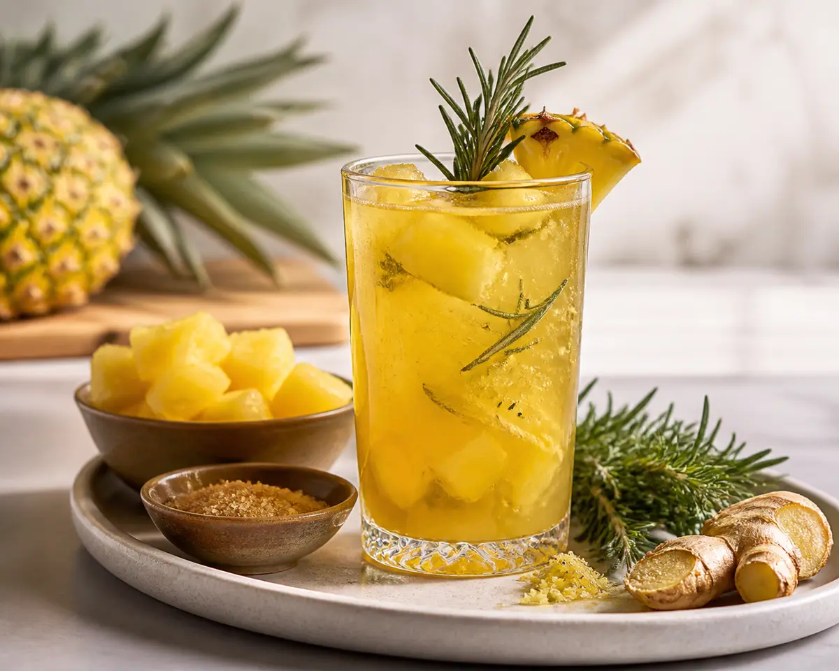 Tónico de Piña Asada con Jengibre y Romero
