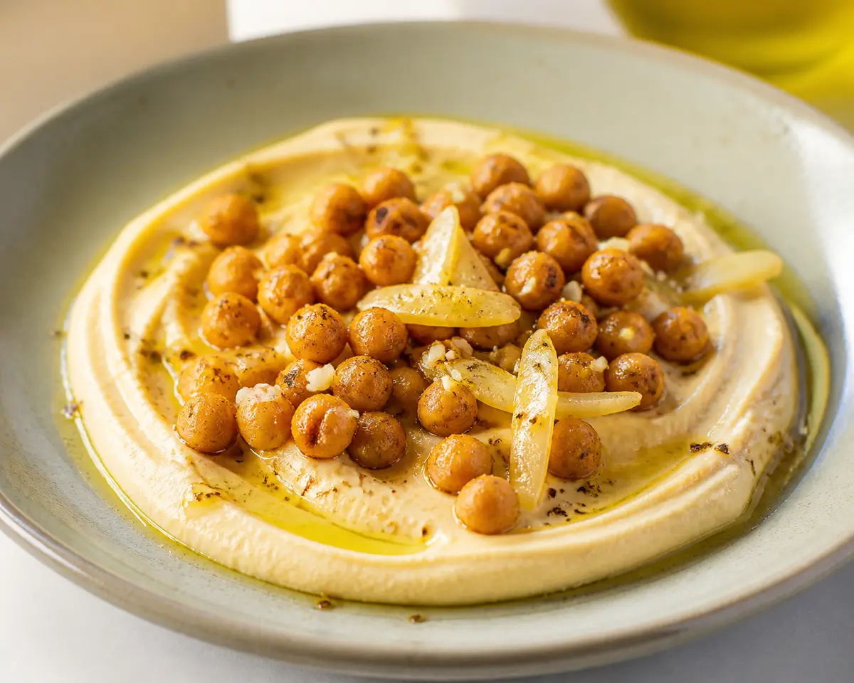 Crema Mediterránea de Garbanzos Asados y Limón Confitado