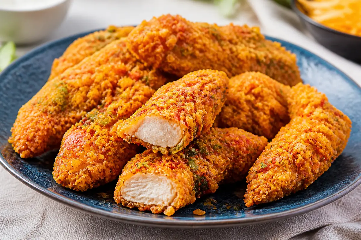 Palitos Arcoíris de Pollo con Queso