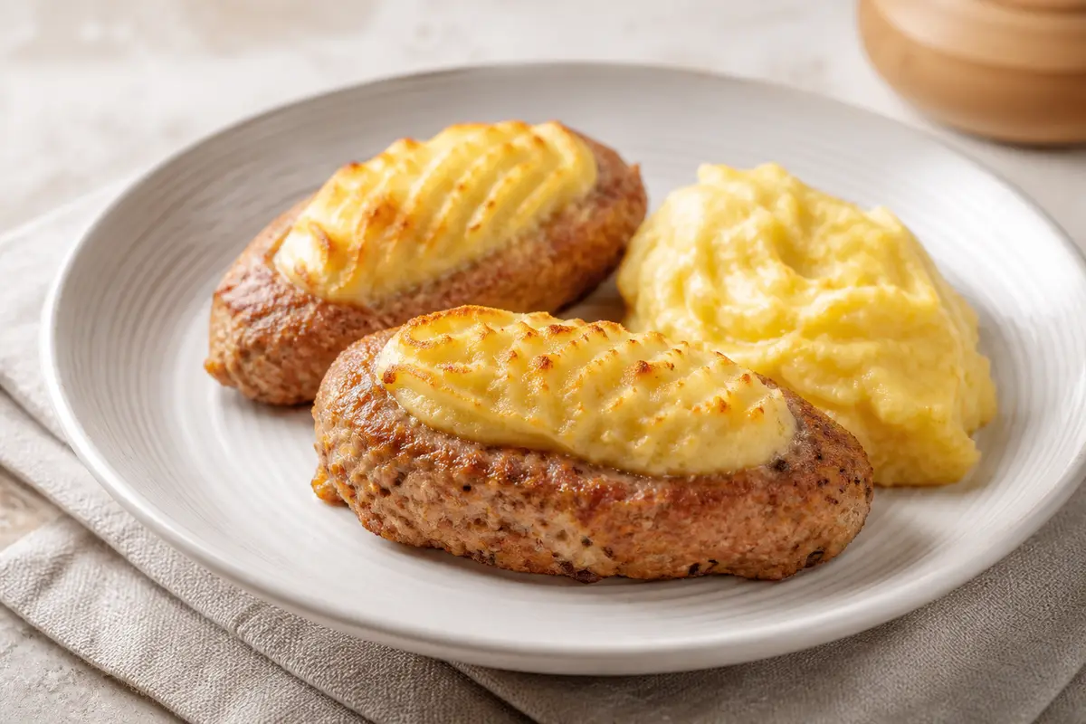 Barquitos Suaves de Pavo con Puré Dorado