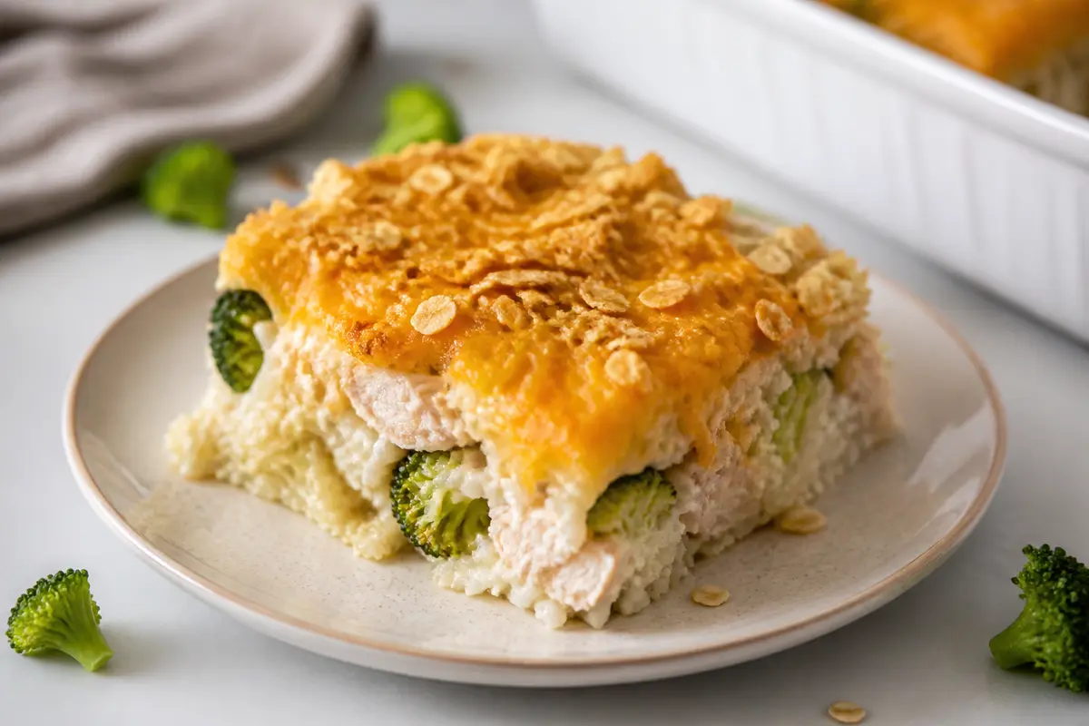 Cazuela Familiar de Arroz Cremoso con Pavo, Brócoli y Costra de Cheddar y Avena