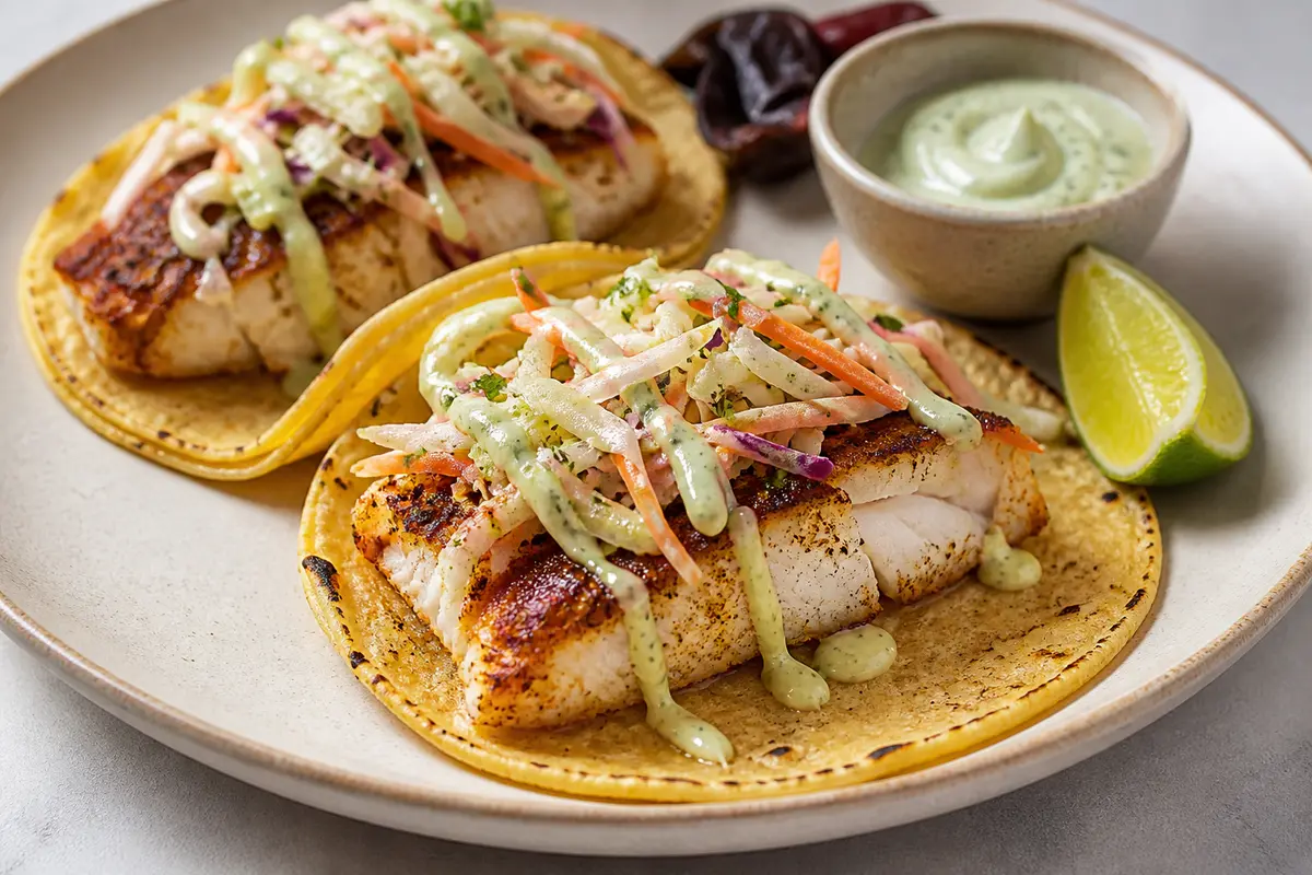 Gentle Zarandeado Fish Tacos with Jicama Slaw and Lime Cream