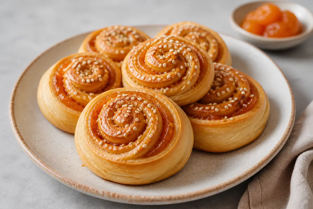 Molinetes de Miso Dulce, Albaricoque y Sésamo Blanco