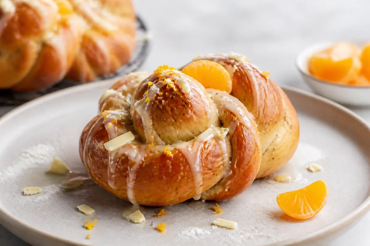Nudos de Brioche de Té Earl Grey, Chocolate Blanco y Mandarina