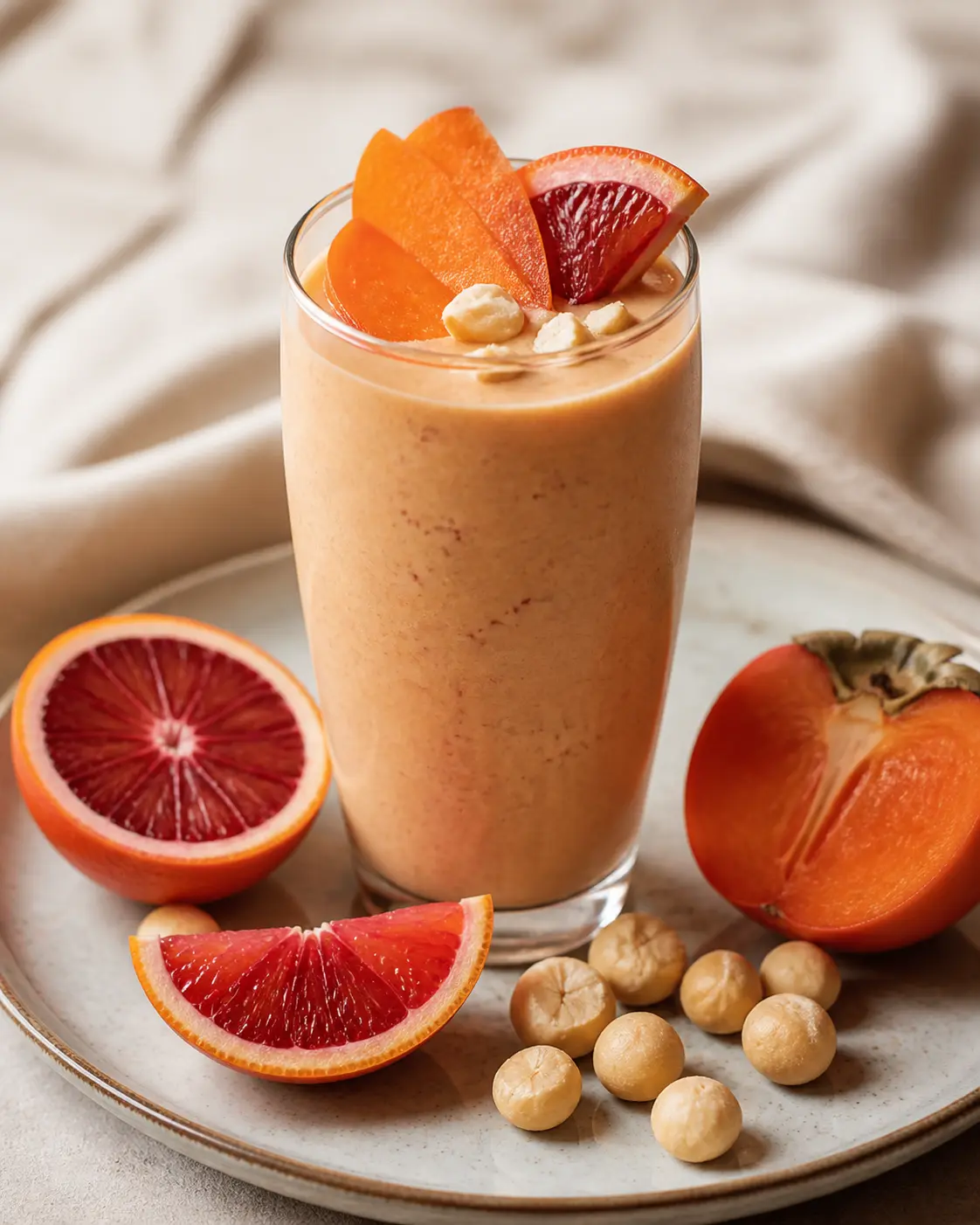 Persimmon, Blood Orange and Macadamia Mist Smoothie