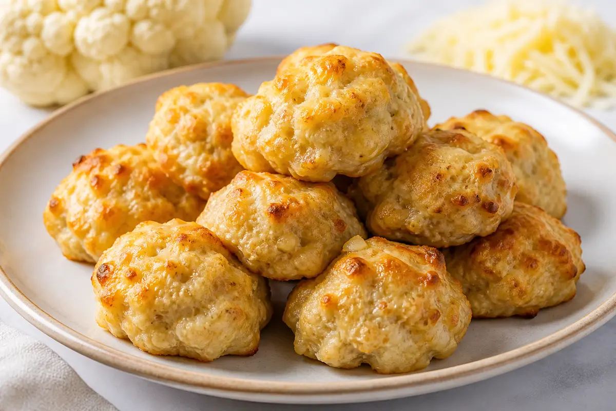 Turkey, Cauliflower and Cheese Cloud Bites