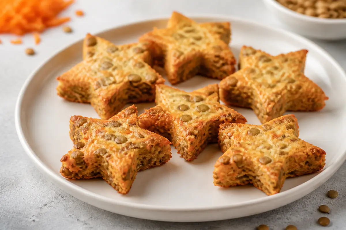 Estrellitas Traviesas de Lenteja, Queso y Zanahoria