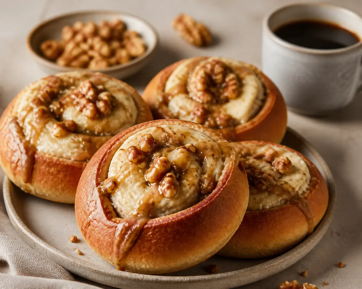 Bollos de Panadería con Ricotta, Café y Nuez Tostada