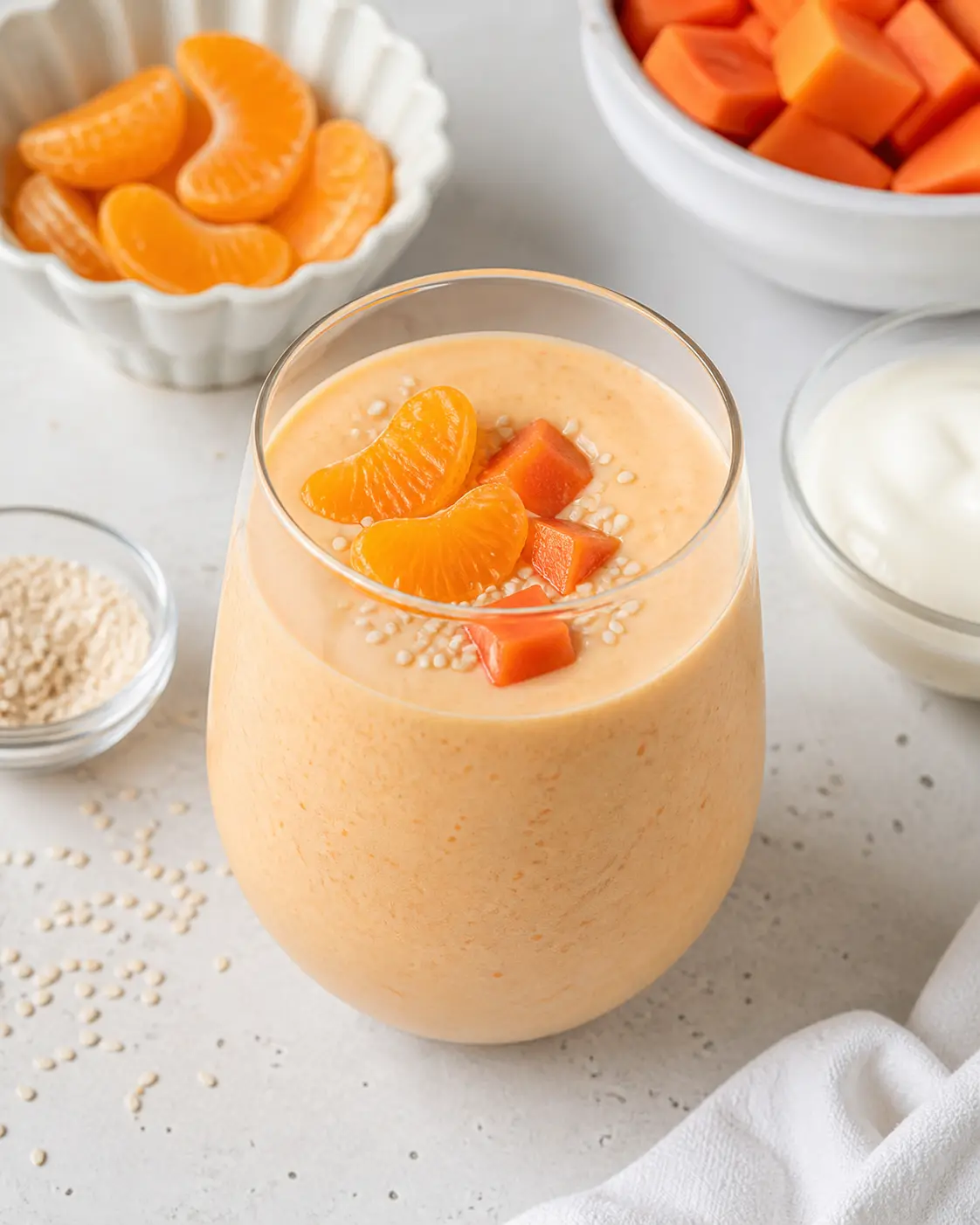 Mandarin, Papaya and White Sesame Aurora Smoothie