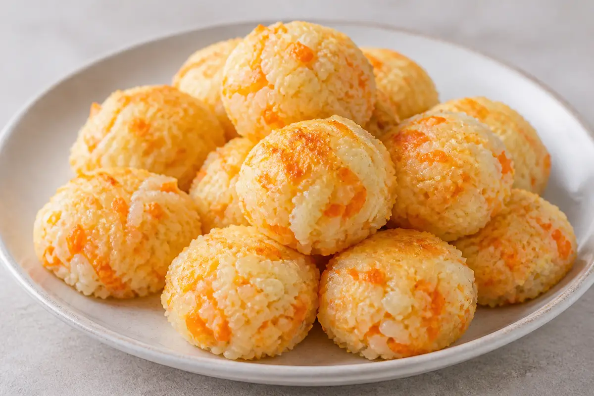 Lunetas Tiernas de Arroz, Queso y Zanahoria