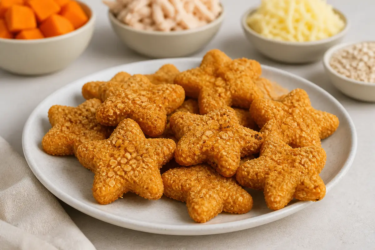 Star Fingers of Sweet Potato, Chicken and Mild Cheese