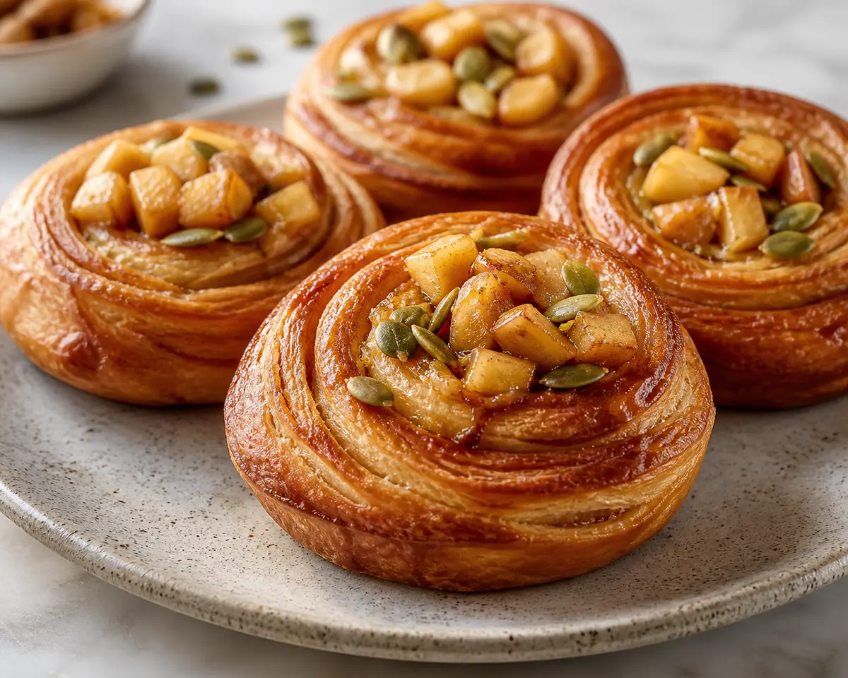 Bakery Spirals with Maple Butter, Toasted Apple and Pumpkin Seeds