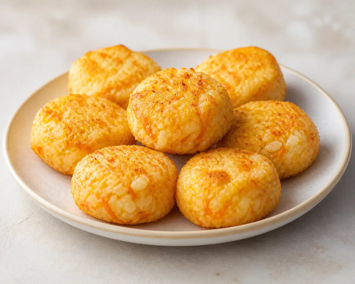 Nubecitas Doradas de Arroz, Ricotta y Zanahoria