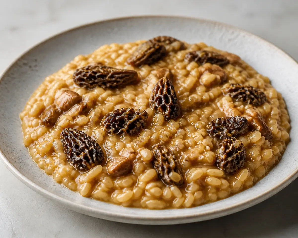 Arroz meloso with morels