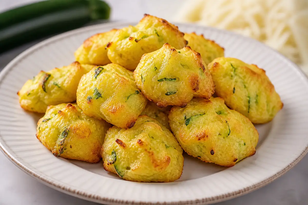 Garden Polenta Clouds with Zucchini and Cheese