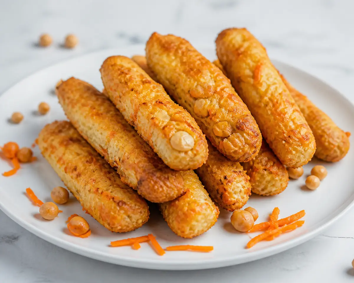 Rainbow Chickpea, Cheese and Carrot Fingers