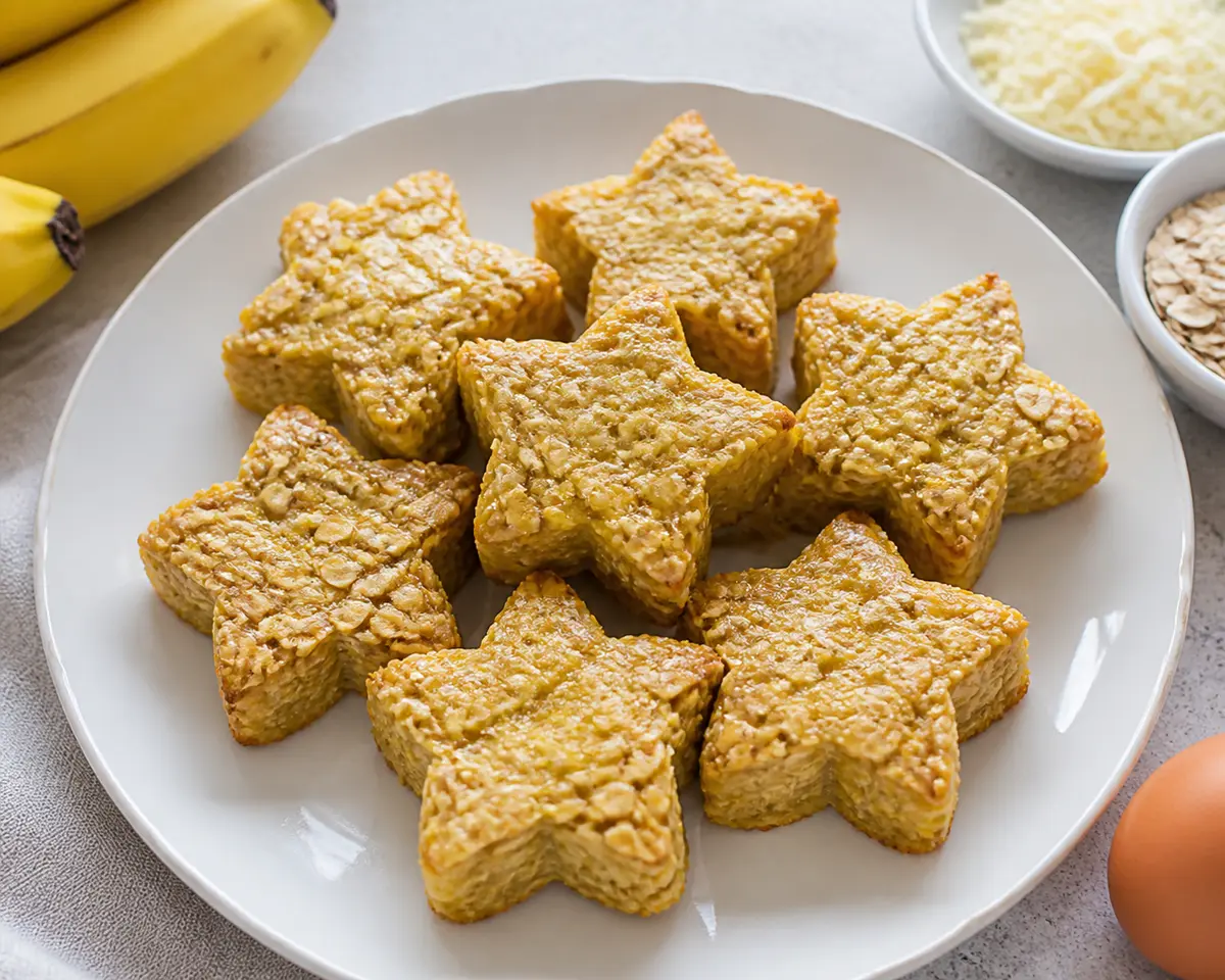 Estrellitas Suaves de Avena, Plátano y Queso